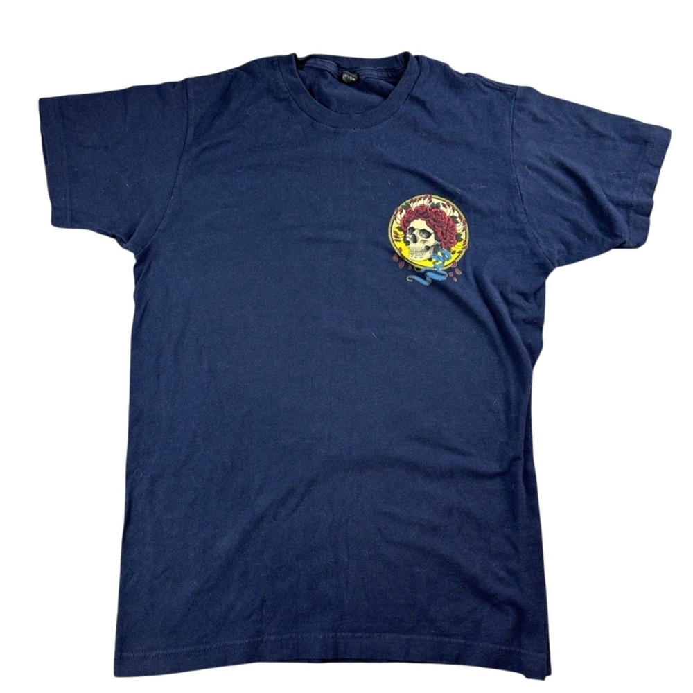 Grateful Dead & Company T-Shirt S Blue‎ Bertha Tour Graphic Skull Rose Cotton